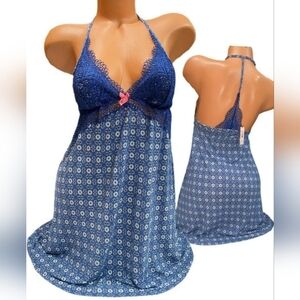 Victoria's Secret Blue Lace Chemise NWT